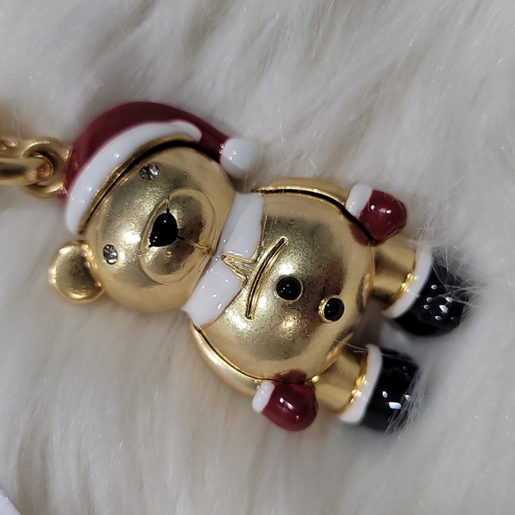 Coach 3D Santa Bear Bag Charm - Picture 2 of 4